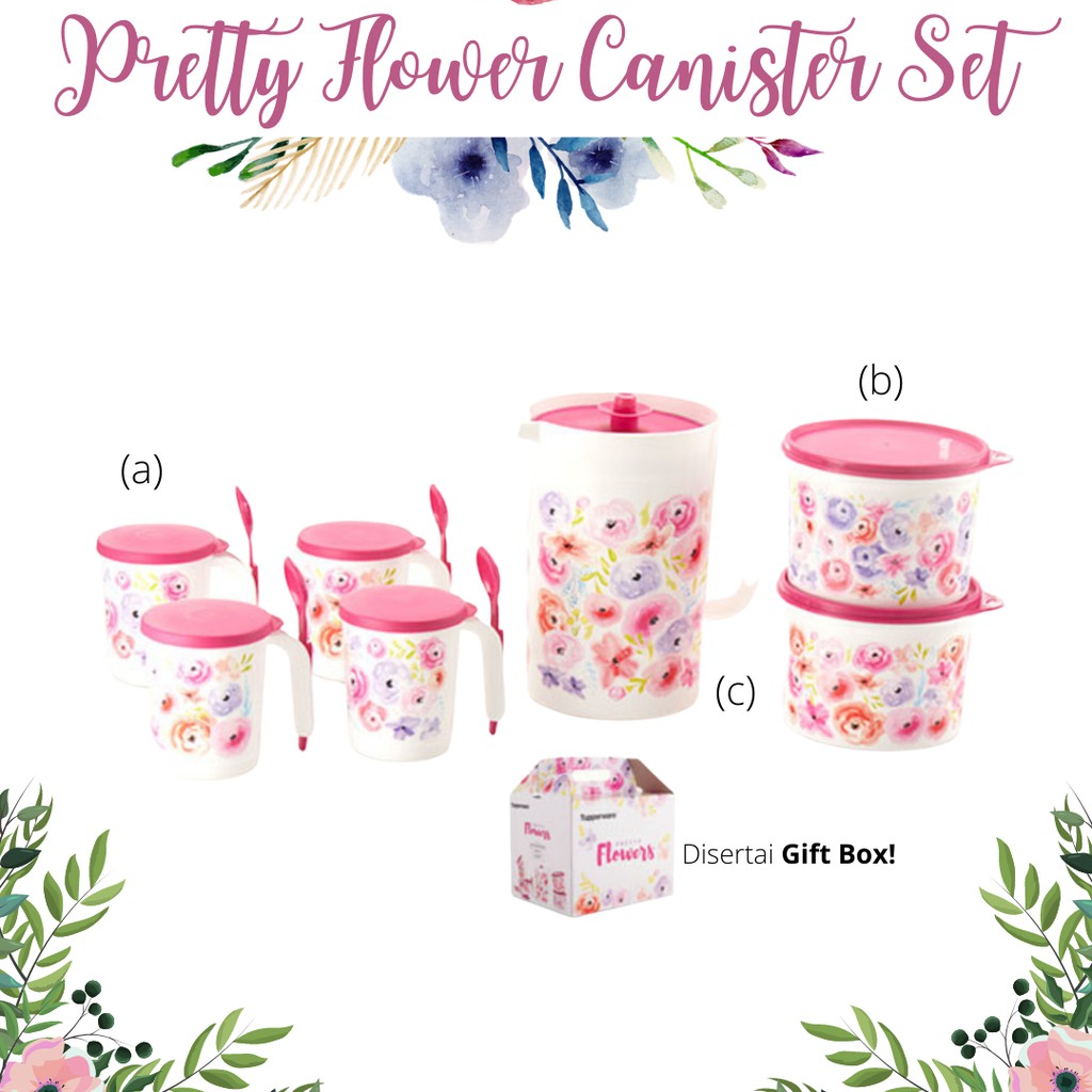 Pretty Flower Set / Wadah Saji Tupperware Original Termurah!