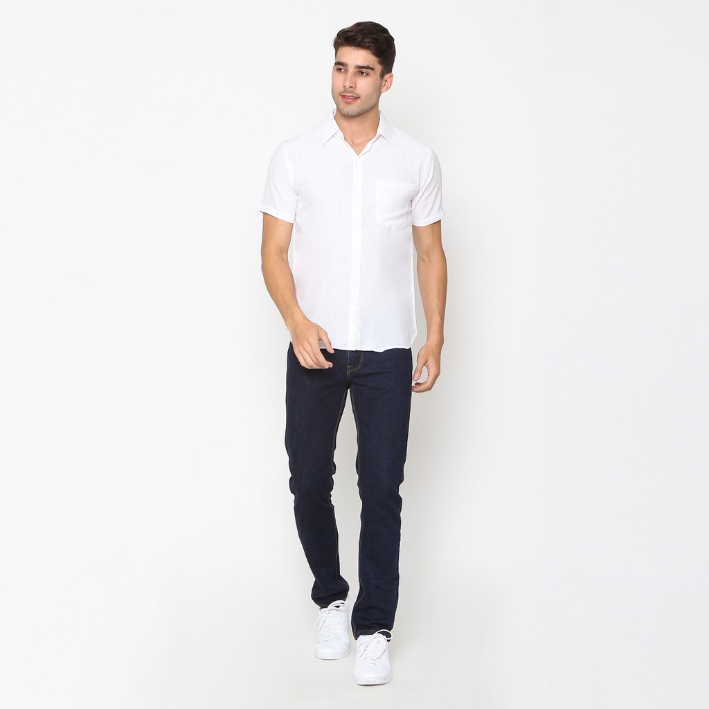 Kemeja Tangan Pendek Pria  Dewasa Variasi Kantong - Jhonny