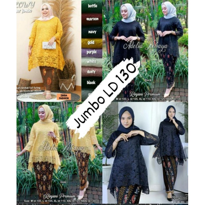 Kebaya Brukat Jumbo LD 130 cm