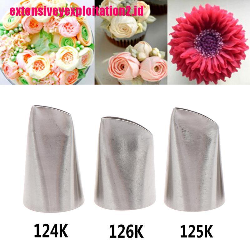 3pcs Spuit Piping Icing Bentuk Kelopak Bunga Mawar Austin Untuk Dekorasi Kue