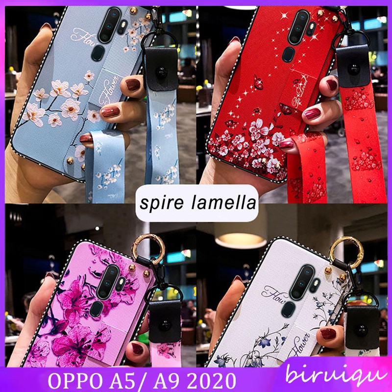 OPPO A5 / A9 2020 Soft Case Motif Bunga Warna Matte dengan