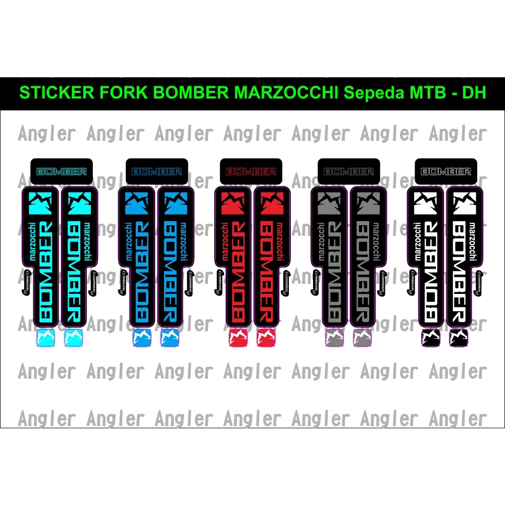Decal Sticker Fork Shock Marzocchi Bomber Sepeda MTB