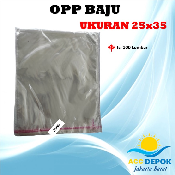 

Plastik Opp Kemasan Packing Baju Bening Ukuran 25x35 CM
