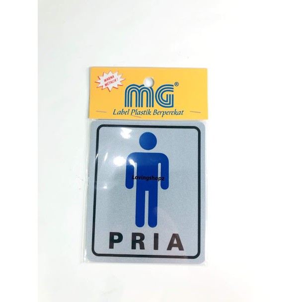 Sticker Toilet tulisan PRIA