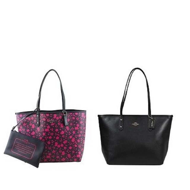 Jual murah tas Coach reversible city tote bag prairie black original 100%