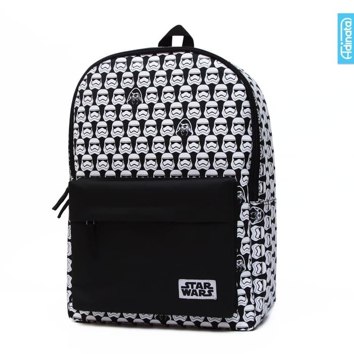 NEW Star Wars White Backpack XL - Adinata / Tas Sekolah / Tas Ransel