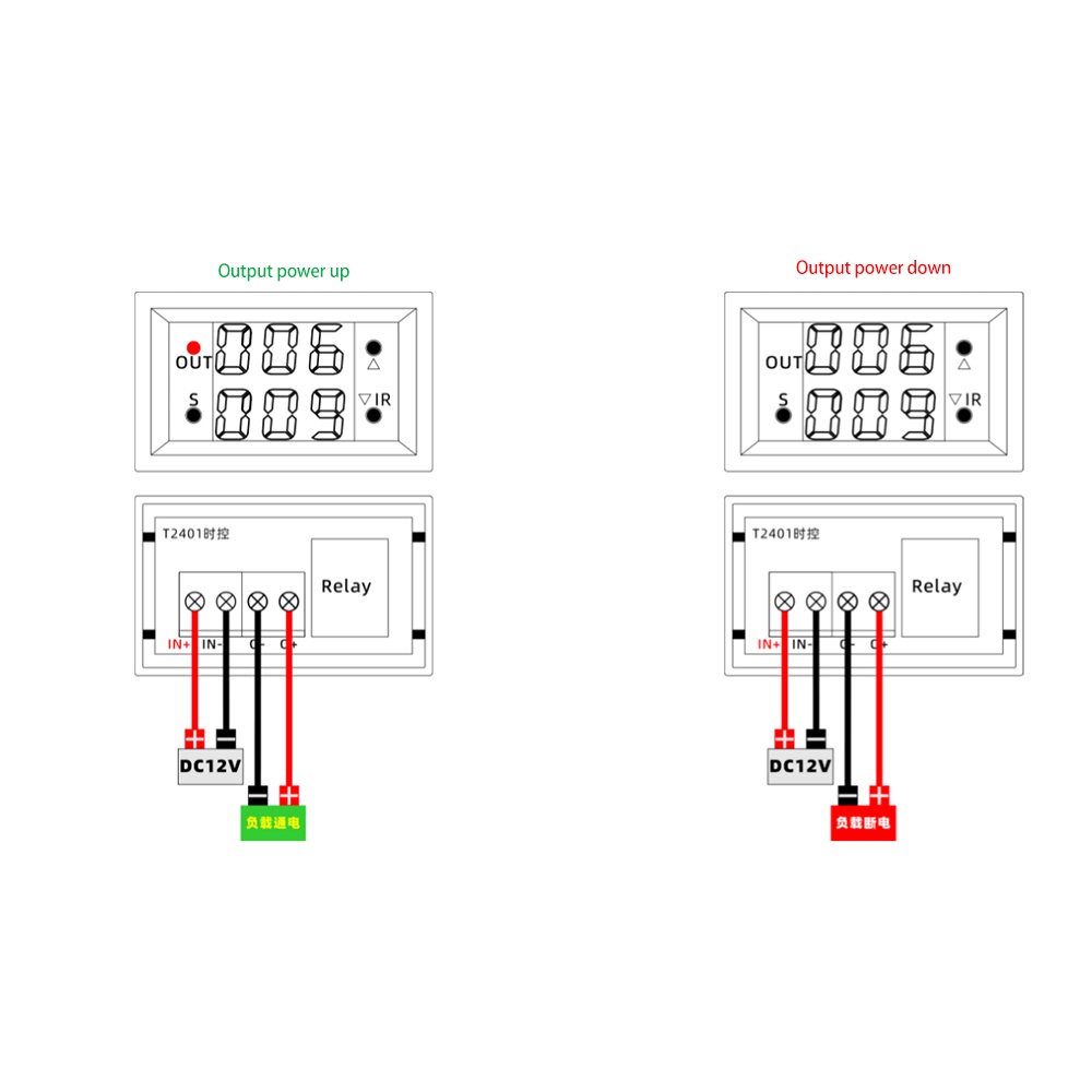 Modul relay Waktu digital DC12V display Ganda adjustable