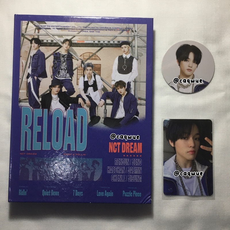 nct reload rollin album fullset ( pc chenle rollin + cc chenle rollin + fp jaemin)