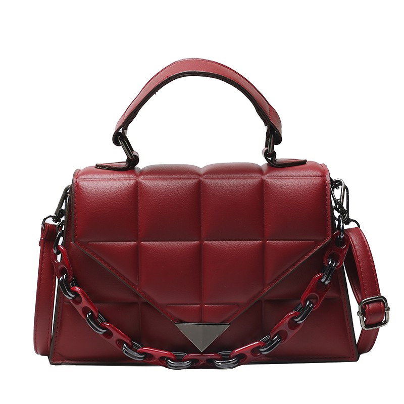 TAS IMPORT FASHION SELEMPANG 3676 PREMIUM RANTAI-MERAH