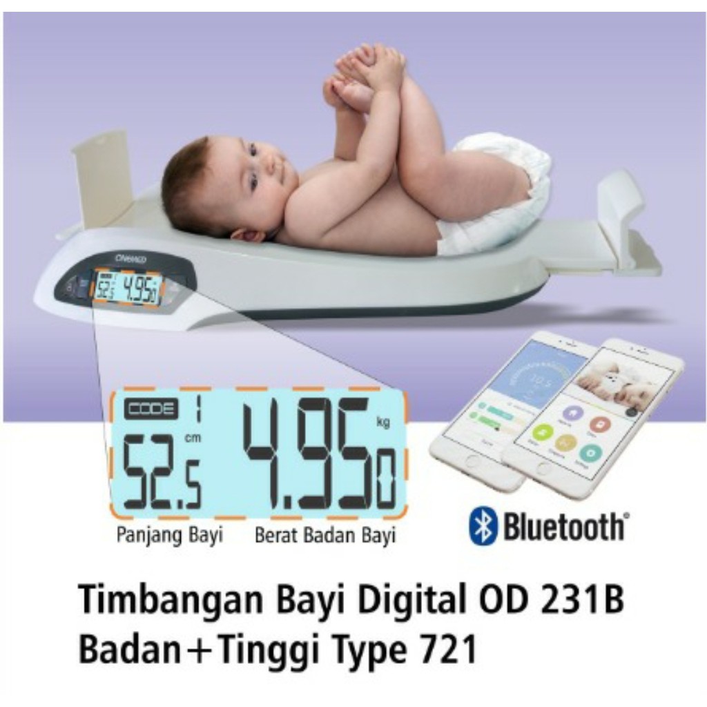 Timbangan Bayi Digital Onemed tipe OD 231B DAN 721 +bluetooth