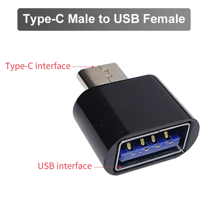 5pcs Adapter OTG USB 2.0 Tipe C Ke USB OTG Universal Untuk Huawei / Xiaomi / Android