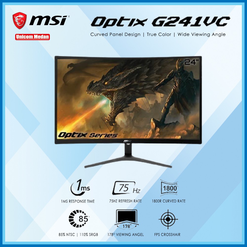 LED Monitor Gaming MSI Optix G241VC 24&quot; Curved - Optix G241VC