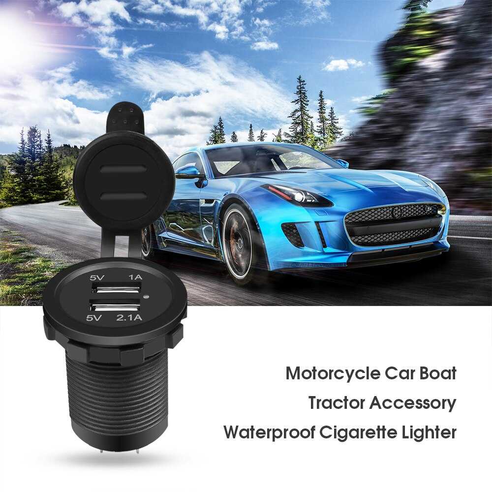 Motorcycle USB Charger 2 Port - 042557-Hitam