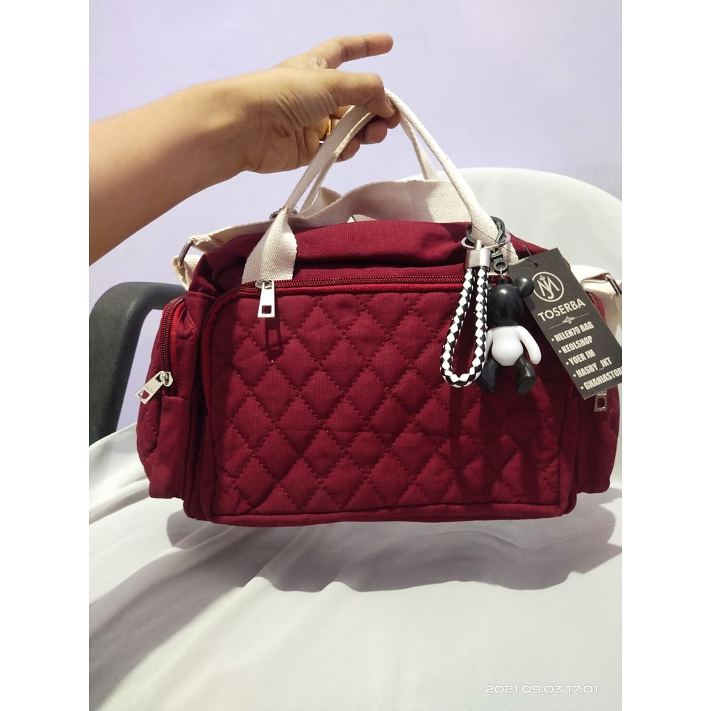 Tas Selempang Wanita 4 Ruang Bordir