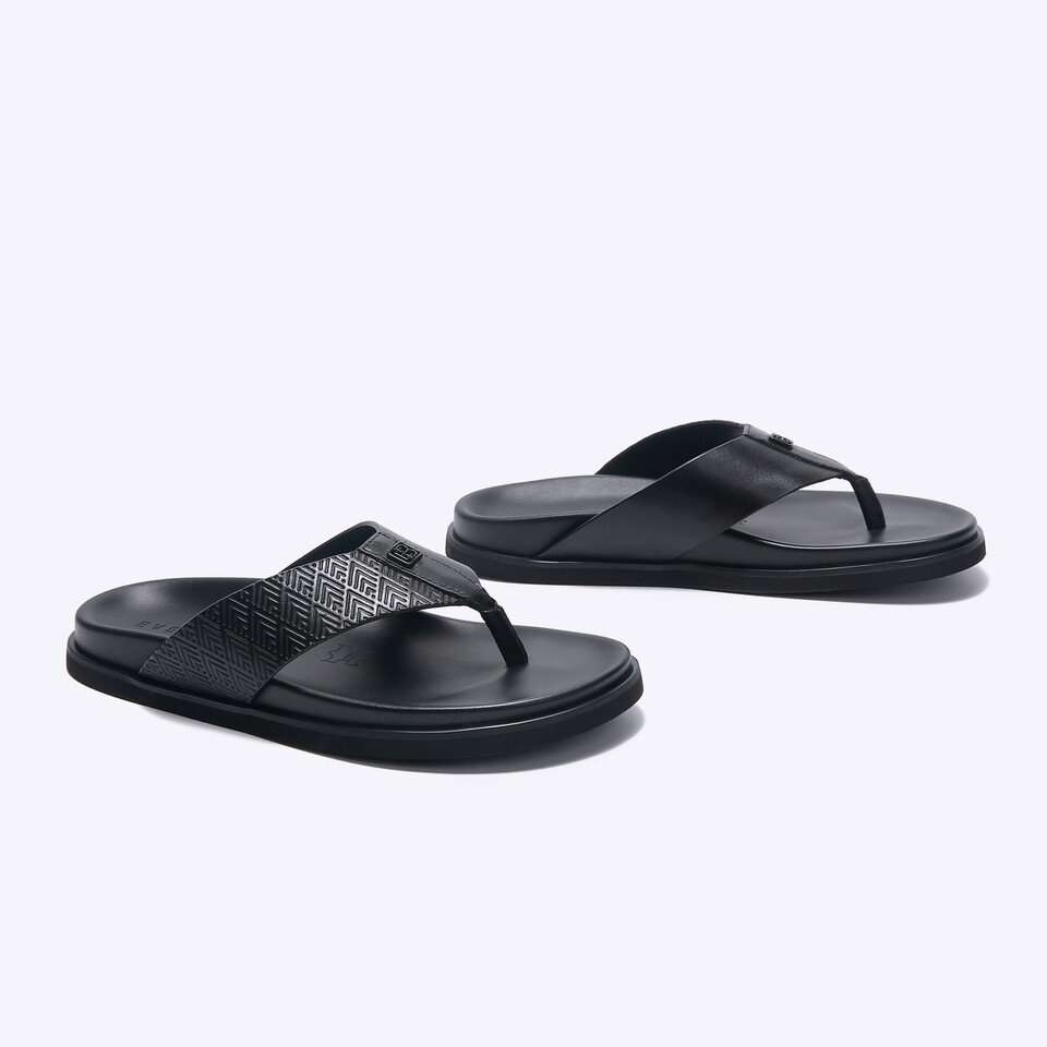 SANDAL JEPIT EVERBEST PRIA ORIGINAL CASUAL KULIT BRANDED HITAM EM21