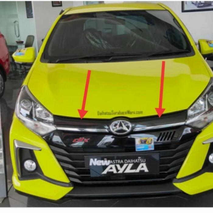 list kap mesin hood moulding daihatsu ayla 2017-2021 warna black piano