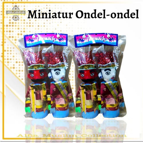 Miniatur Ondel-Ondel Sepasang Mainan Boneka Ondel-Ondel Kecil