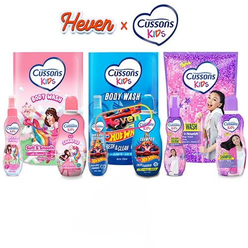Cussons Kids Hair & Body Cologne 100ml / Shampoo 200ml / Body Wash 250ml Refill