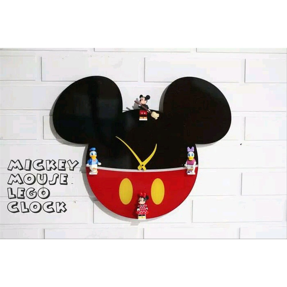 Jam Dinding Akrilik Exclusive Lego Mickey Mouse Berkualitas