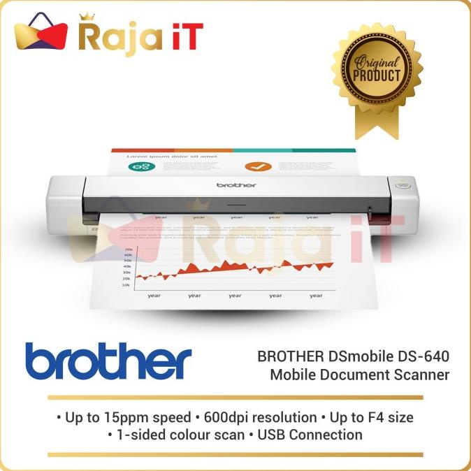 BROTHER Scanner DS640 Portabel Compact Mobile Scanner Brother DS 640