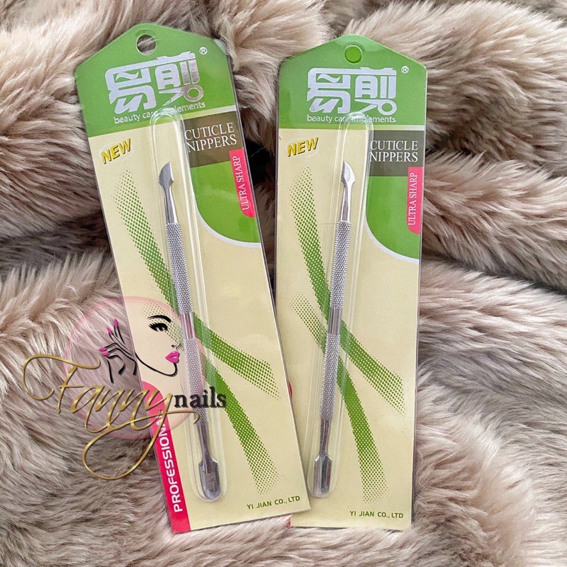 Yi JIAN cuticle pusher ujung segitiga SUPER SHARP pendorong kutikula kuku