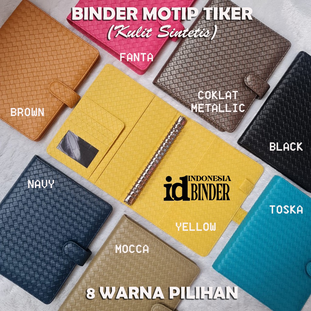 

BINDER KULIT MOTIP TIKER 8 WARNA PILIHAN, UKURAN A5 & B5