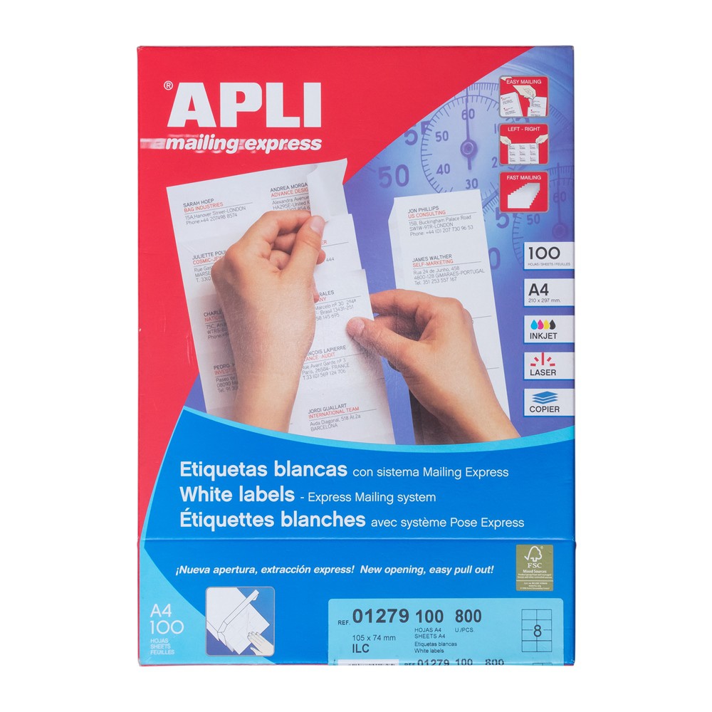 

[Zada] APLI Label White Paper 105 X 74MM 800 unit 01279