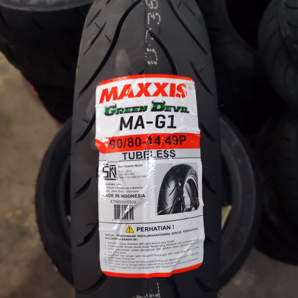 Ban motor matic Maxxis Green Devil MA G1 90 80 14 mio beat vario tubeless