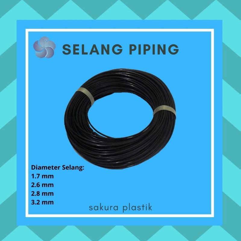 Selang piping +-40-50 meter/ Rotan piping tas plastik hitam