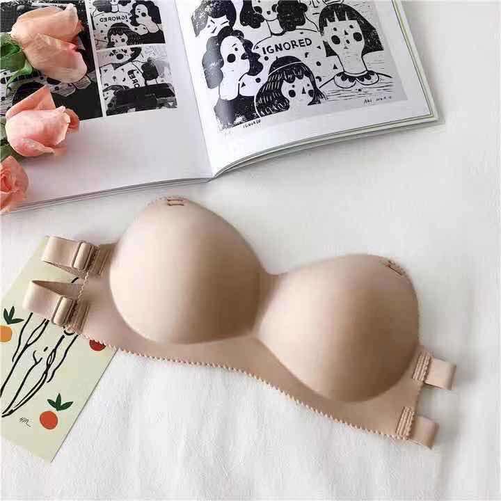 [ LINGERIE MASTER ] - (B-9) BH Bra Invisible Strapless Tanpa Tali Anti Slip Sexy untuk Wanita Bra One-Piece Sexy Lingerie-B-9 Skin