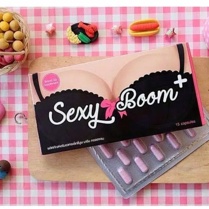 TERLARIS SEXY BOOM BY SKINEST CLINIC THAILAND ORI 100% / SUPLEMEN PEMBESAR PAYUDARA / SEXY Boom+