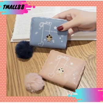 ♥TMALL88♥ DOMPET KARTU / KOIN / DOMPET WANITA / POM POM CANTIK / MURAH