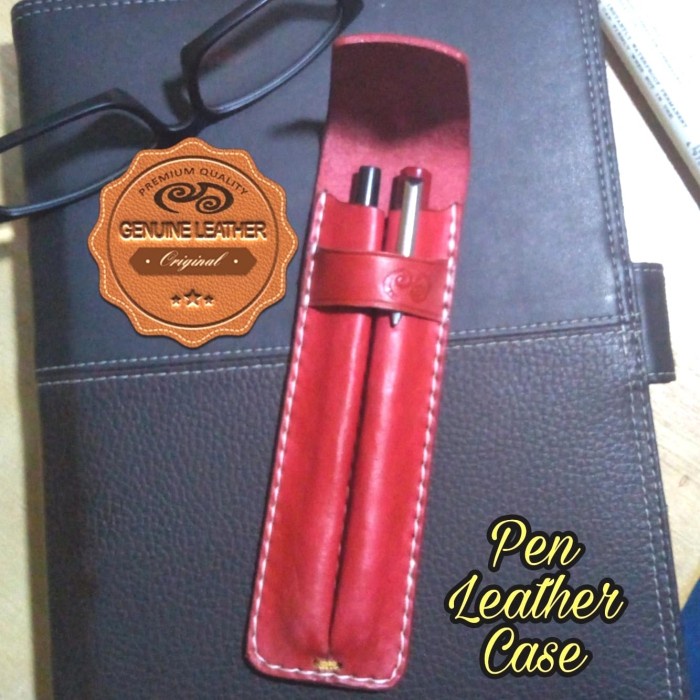 

Pulpen - Tempat Pensil Ballpoint Kulit Asli Leather Pen Case Pulpen