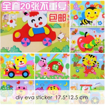 

SMALL DIY EVA STICKER - Ukuran 17.5x12.5cm