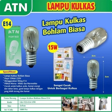 LAMPU KULKAS ATN 15 WATT