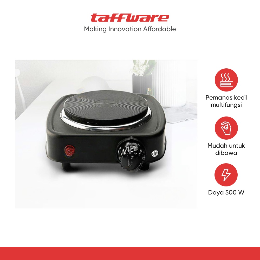 Jual Taffware Kompor Listrik Mini Hot Plate Electric Cooking 500 W