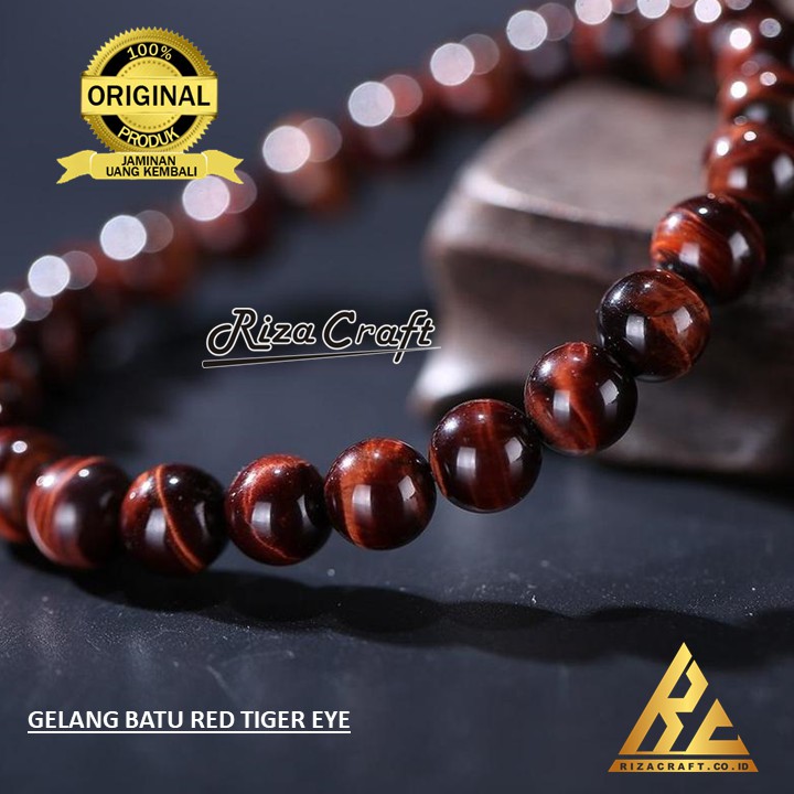Gelang Batu Akik Tiger Eye Merah Mata Harimau Asli Alam Natural Untuk Pria Wanita Kualitas Terbaik Shopee Indonesia