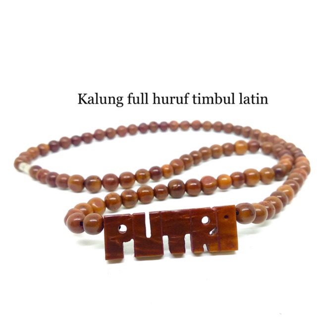 Kalung Nama Custom Liontin Huruf Ukir Timbul Font Standar Kaokah Handmade Koka Kaukah Kaoka Kokka Asli