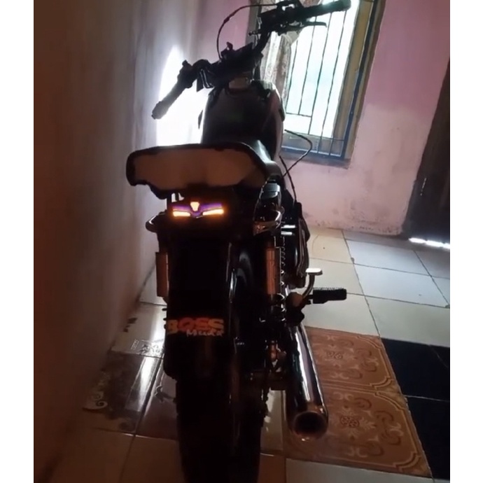 Lampu Stop- stop lamp LED  D159 CUSTOM Plus Sen breket Rx King - Vixion - Klx - R15/25 - CB150R Universal ( 3 IN 1 MAHAL )