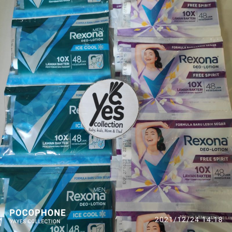 Rexona Deo Lotion 1 Renceng 12 PCS Spirit Men Girl Cewek Cowok deodoran wanita laki