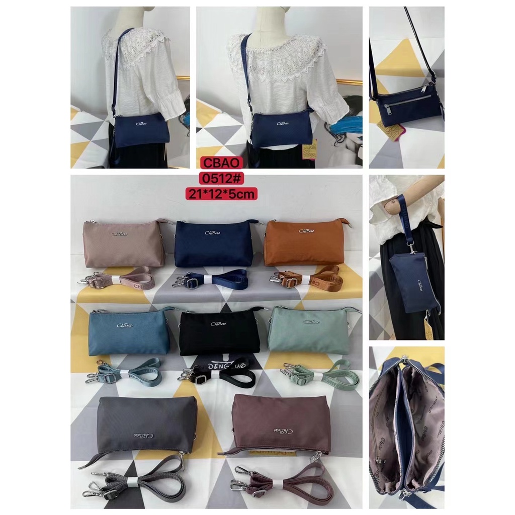 Tas Wanita Import Selempang CHIBAO CB0512 0512 Parasut Super Quality Impor