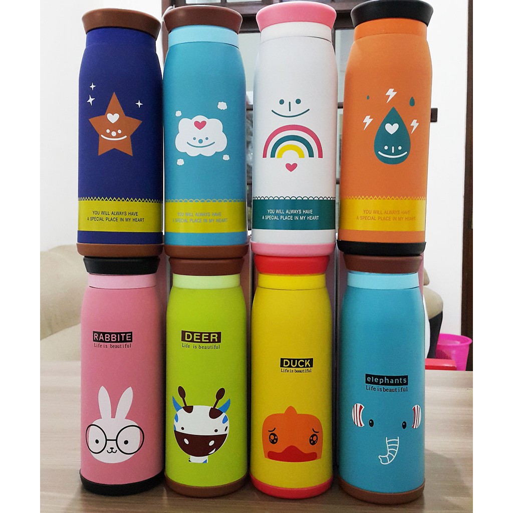 (Ada Karet) Termos Animal Karakter 500mL / Botol Minum