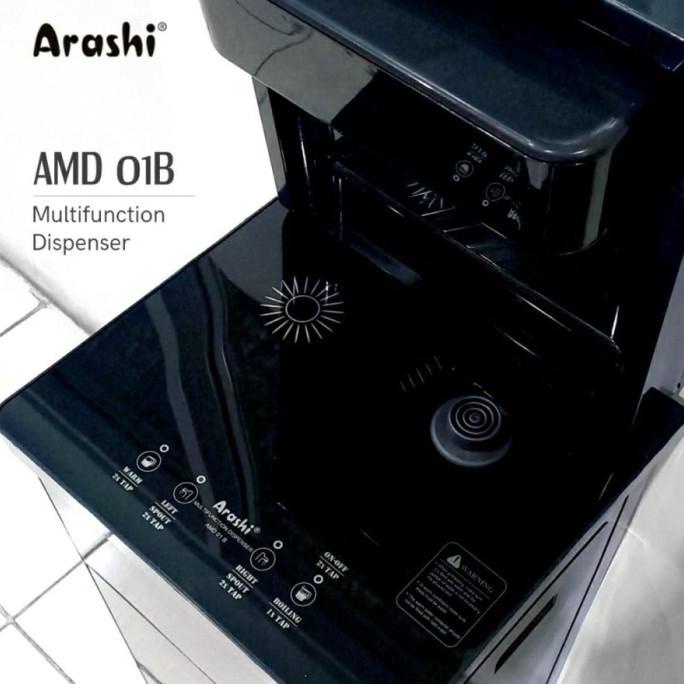 DISPENSER ARASHI GALON BAWAH AMD 01B / AMD 02 BC 02BC air galon digital dengan pemanas teko dan remote