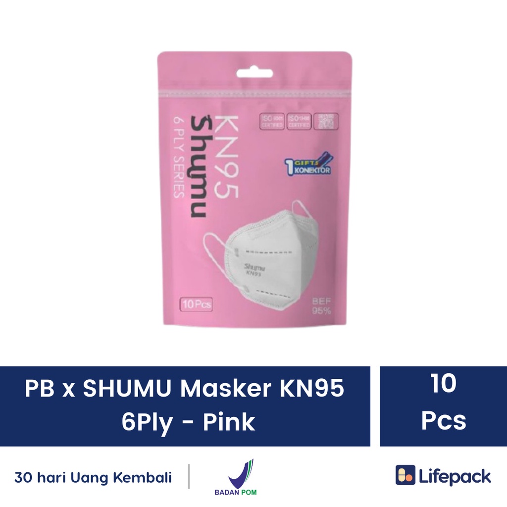 Shumu Masker Premium KN95 6 ply - Shocking Pink - Masker Pelindung - LIFEPACK