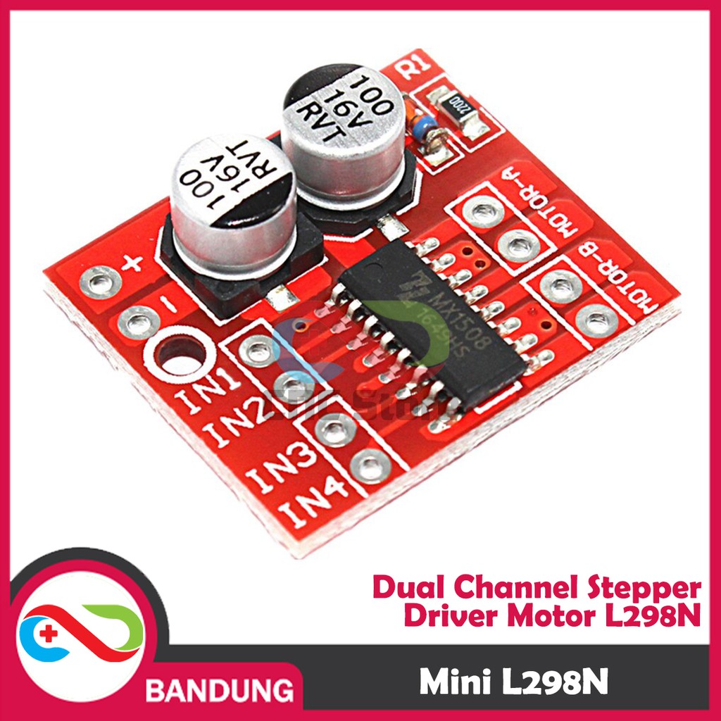 DUAL CHANNEL STEPPER DRIVER MOTOR MODULE PWM L298N POSITIF NEGATIF