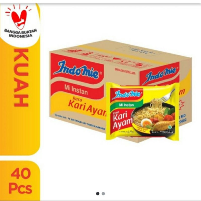 

Indomie Rasa Kari Ayam 1 DUS 40Pcs