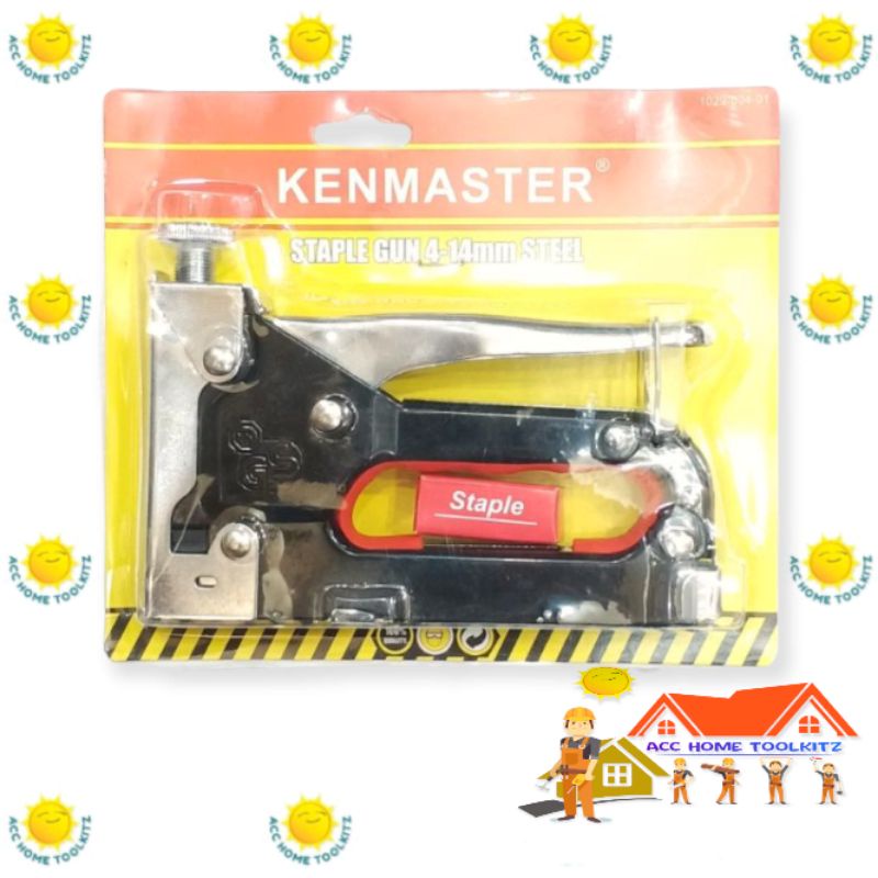 Staples Tembak Kenmaster / Gun Tacker Stapler Mesin Staples Jok Tembak Stapler 4-14MM