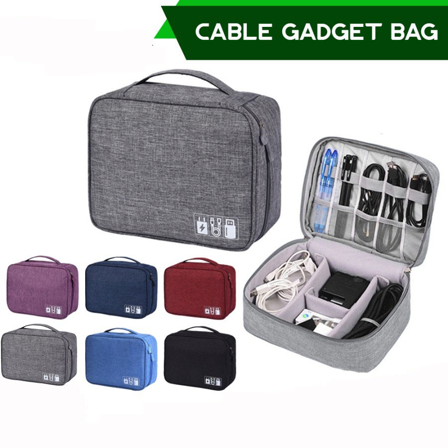 Trend-TRAVEL POUCH ORGANIZER CABLE GADGET BAG TAS KABEL CHARGER USB HP IPAD