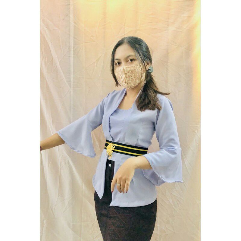 KEBAYA TEROMPET MOSCREFT POLOS || KEBAYA BALI || ATASAN WANITA