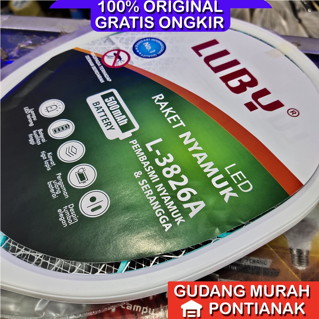 Raket Nyamuk Luby L-3826 Sentrum nyamuk kuat dan tahan lama